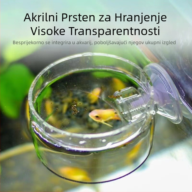 Hranilica za ribe crvena šalica za insekte mali akvarijski prsten za hranjenje riba plutajuća fiksna hranilica za ribe prsten za hranjenje cijev za hranjenje