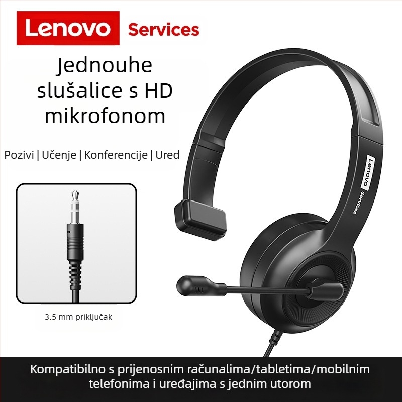 Lenovo slušalice Telefonske slušalice Konferencijske uredske online engleske računalne slušalice Telefonska služba za korisnike Posebna veleprodaja