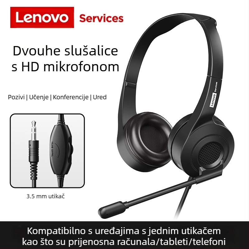 Lenovo slušalice Telefonske slušalice Konferencijske uredske online engleske računalne slušalice Telefonska služba za korisnike Posebna veleprodaja