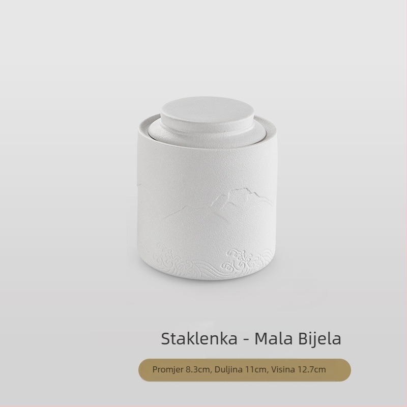 Urna za kućne ljubimce Bijelo-crni reljef Xiangyun krajolik Morski valovi Spomenik smrti Mačka Pas Vatra Okus