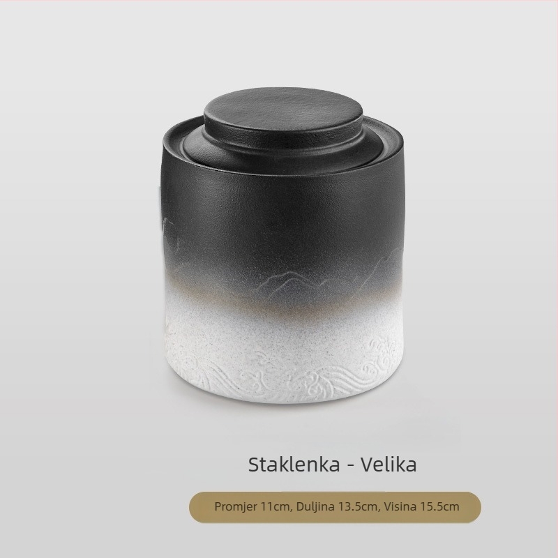 Urna za kućne ljubimce Bijelo-crni reljef Xiangyun krajolik Morski valovi Spomenik smrti Mačka Pas Vatra Okus