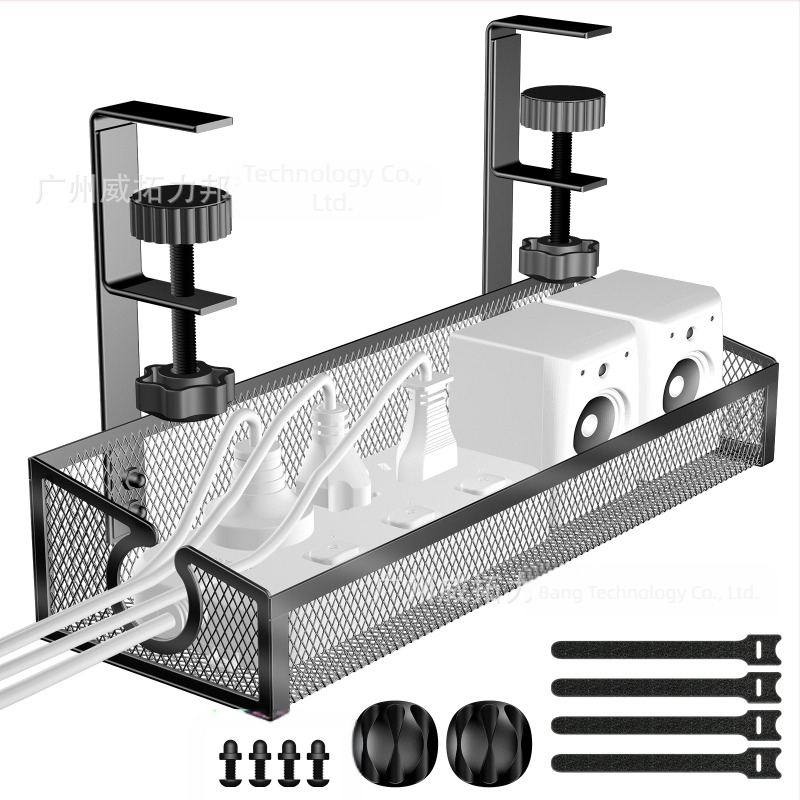 Amazon Hot Table Wire Rack Wire Rack Wire Rack Box Computer Desk Bottom Storage Data Cable Wire Socket na zalihi