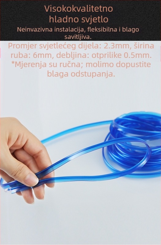 Svijetleća linija hladno svjetlo visokotehnološko elektroluminiscentno crno ambijentalno svjetlo 3,5 m Vusb komplet za brtvljenje proizvoda Ambijent
