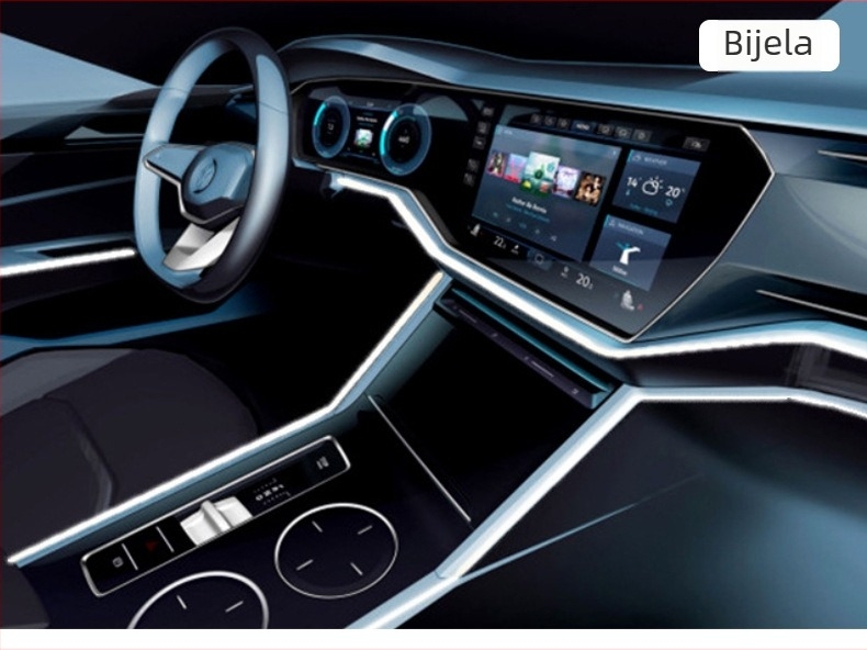 Svijetleća linija hladno svjetlo visokotehnološko elektroluminiscentno crno ambijentalno svjetlo 3,5 m Vusb komplet za brtvljenje proizvoda Ambijent