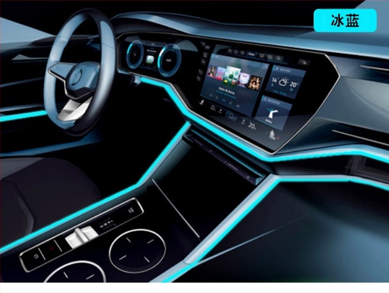 Svijetleća linija hladno svjetlo visokotehnološko elektroluminiscentno crno ambijentalno svjetlo 3,5 m Vusb komplet za brtvljenje proizvoda Ambijent