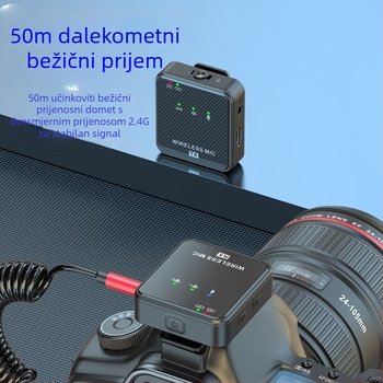 Tvornički bežični mikrofon s kopčom za ogrlicu s izravnom tvorničkom uslugom vanjsko snimanje uživo mikrofon za smanjenje buke s jednim povlačenjem i dva bežična mikrofona