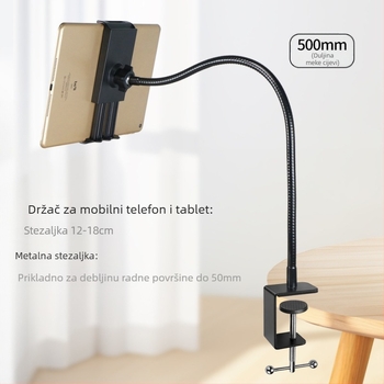 Metalna jaka stezaljka za selfije za mobitel, stalak za prijenos uživo, stolni uređaj, fiksno univerzalno crijevo za lijene ljude, savitljivo