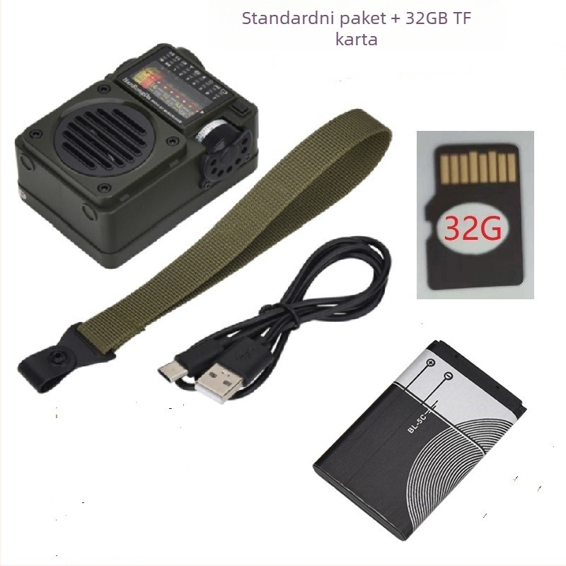 HRD-700 prijenosni multimedijski glazbeni uređaj, prijem punog opsega, reprodukcija s Bluetooth TF kartice