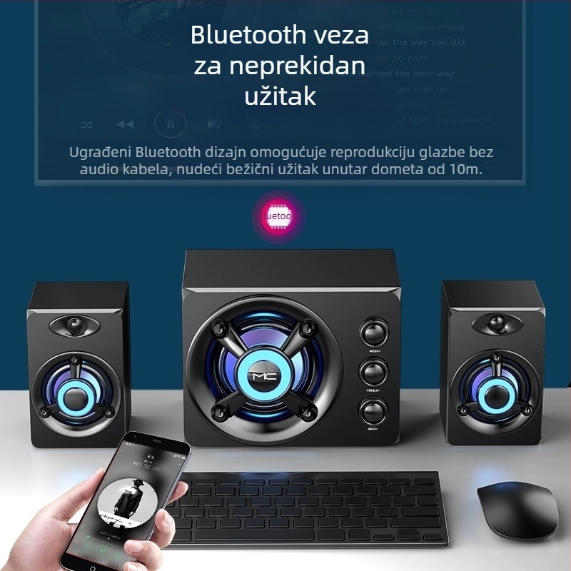 Prekogranični računalni žičani Bluetooth audio stolni univerzalni kreativni osobni USB mali zvučnik stolni subwoofer veleprodaja