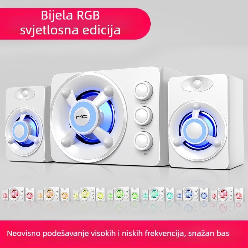 Prekogranični računalni žičani Bluetooth audio stolni univerzalni kreativni osobni USB mali zvučnik stolni subwoofer veleprodaja
