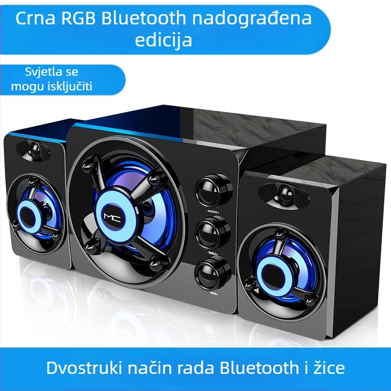 Prekogranični računalni žičani Bluetooth audio stolni univerzalni kreativni osobni USB mali zvučnik stolni subwoofer veleprodaja