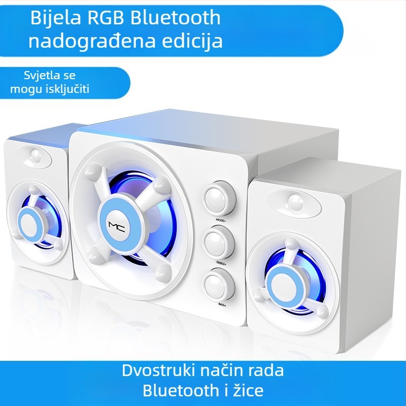 Prekogranični računalni žičani Bluetooth audio stolni univerzalni kreativni osobni USB mali zvučnik stolni subwoofer veleprodaja