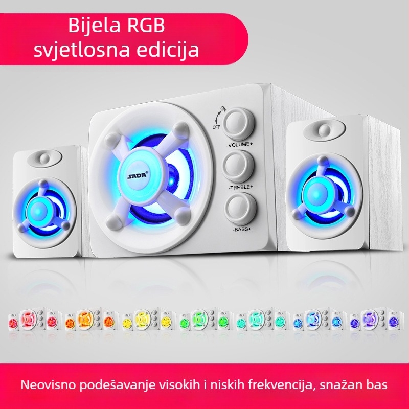 Prekogranični računalni žičani Bluetooth audio stolni univerzalni kreativni osobni USB mali zvučnik stolni subwoofer veleprodaja