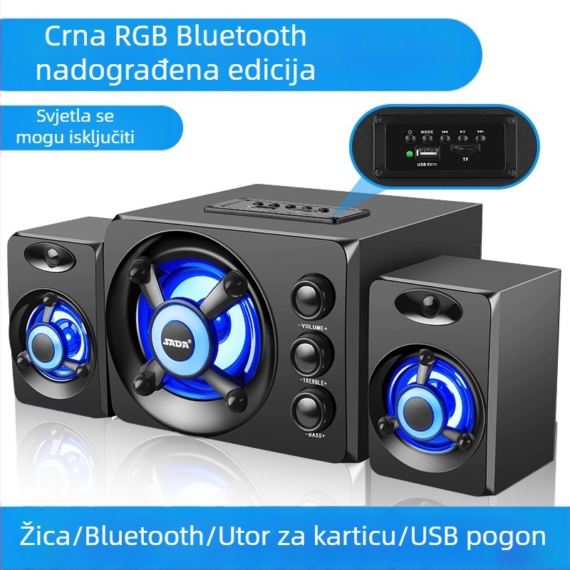 Prekogranični računalni žičani Bluetooth audio stolni univerzalni kreativni osobni USB mali zvučnik stolni subwoofer veleprodaja