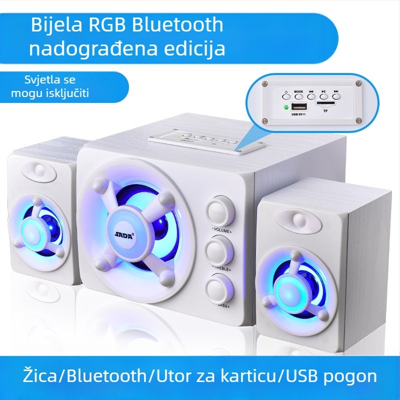 Prekogranični računalni žičani Bluetooth audio stolni univerzalni kreativni osobni USB mali zvučnik stolni subwoofer veleprodaja