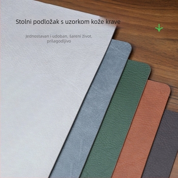 Podloga za miša od umjetne kože, otporna na mrlje, ekstra velika, retro uzorak kravlje kože, uredska podloga za računalni stol, vodootporna i otporna na mrlje, mala serija, veleprodaja