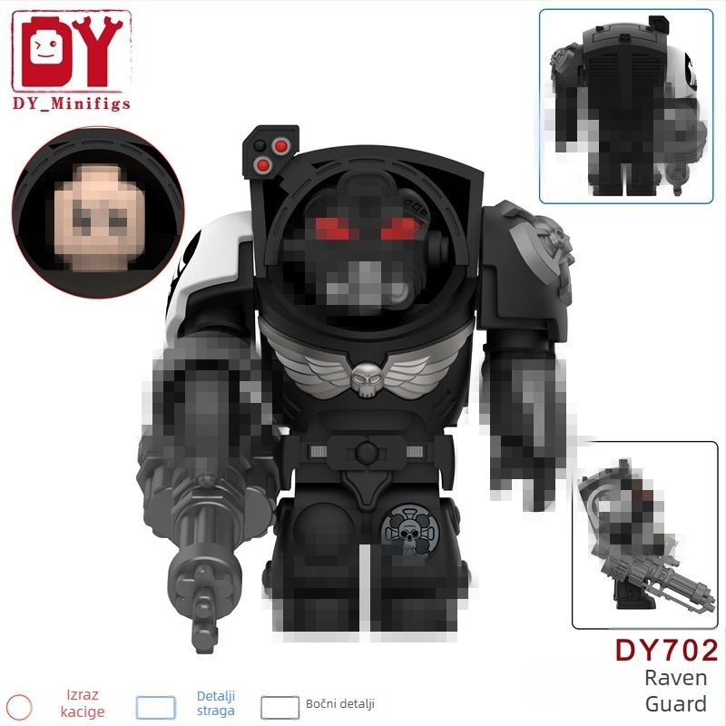 Vanjska trgovina specijalizirana je za izvozne torbe za minifigure dječjih igračaka Imperial Robot Warrior, sastavljene od građevinskih blokova Dy701-708.