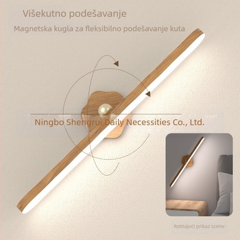 Prekogranična rotirajuća noćna lampa u tri boje, zidna lampa, svjetlo za punjenje, magnetska lampa za ogledalo za šminkanje, lampa na dodir, demontaža ormarića