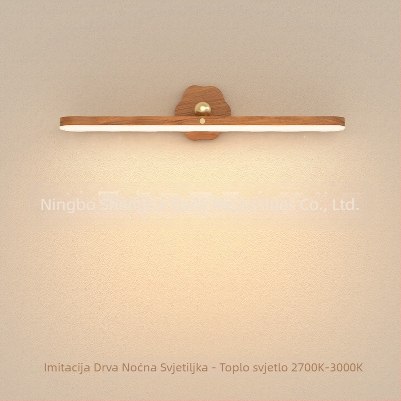 Prekogranična rotirajuća noćna lampa u tri boje, zidna lampa, svjetlo za punjenje, magnetska lampa za ogledalo za šminkanje, lampa na dodir, demontaža ormarića
