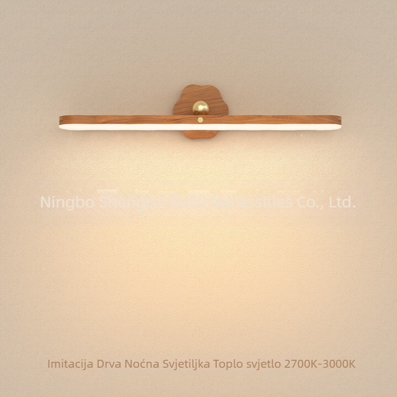 Prekogranična rotirajuća noćna lampa u tri boje, zidna lampa, svjetlo za punjenje, magnetska lampa za ogledalo za šminkanje, lampa na dodir, demontaža ormarića