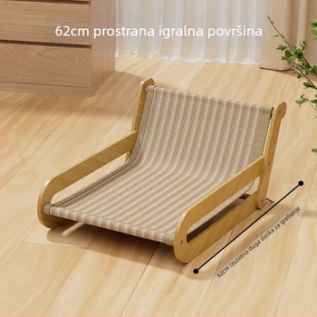 Sisalova daska za grebanje mačaka, gnijezdo za mačke otporno na habanje i ne linja, daska za grebanje mačaka, jednodijelna ekstra velika naslonjača, pribor za mačke od konoplje