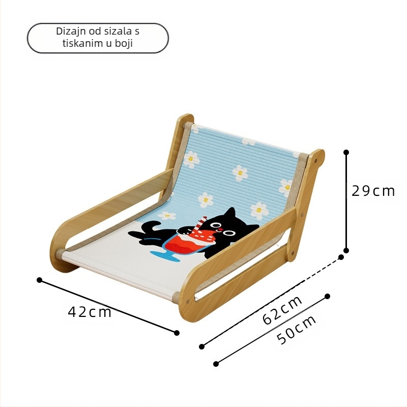 Sisalova daska za grebanje mačaka, gnijezdo za mačke otporno na habanje i ne linja, daska za grebanje mačaka, jednodijelna ekstra velika naslonjača, pribor za mačke od konoplje