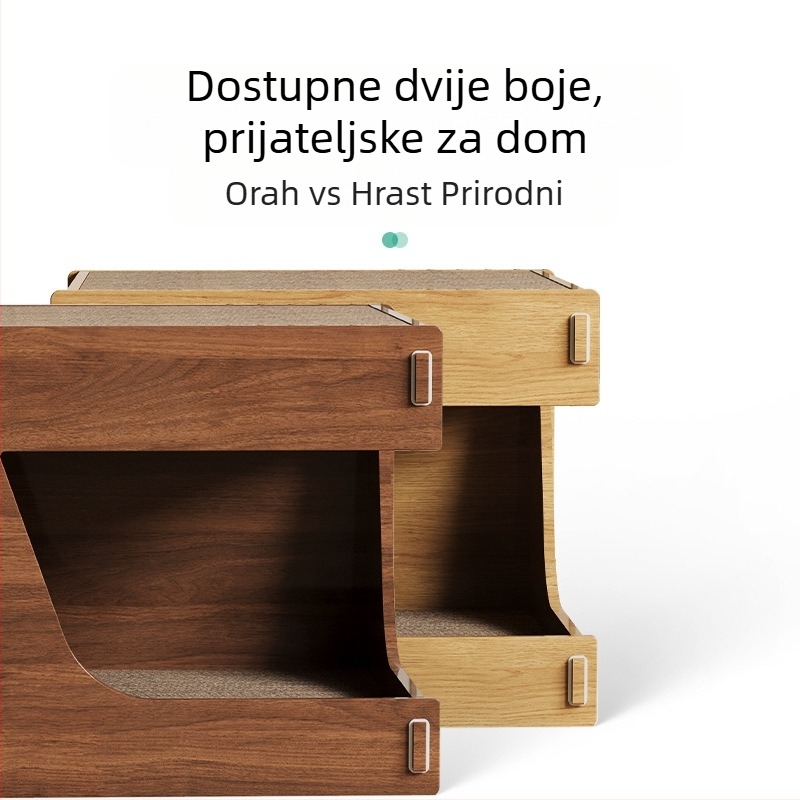 Ploča za grebanje za mačke, mačje gnijezdo, integrirano, otporno na habanje, otporno na otpad, brusilica za kandže, izdržljiva kućica za mačje kandže od valovitog papira, kućica za mačke, vila