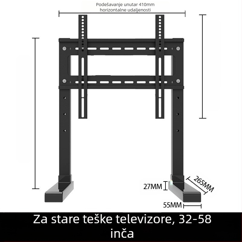 TV postolje 17/32/43 bez bušilice, nosač za podizanje radne površine, univerzalni držač za monitor stolnog računala