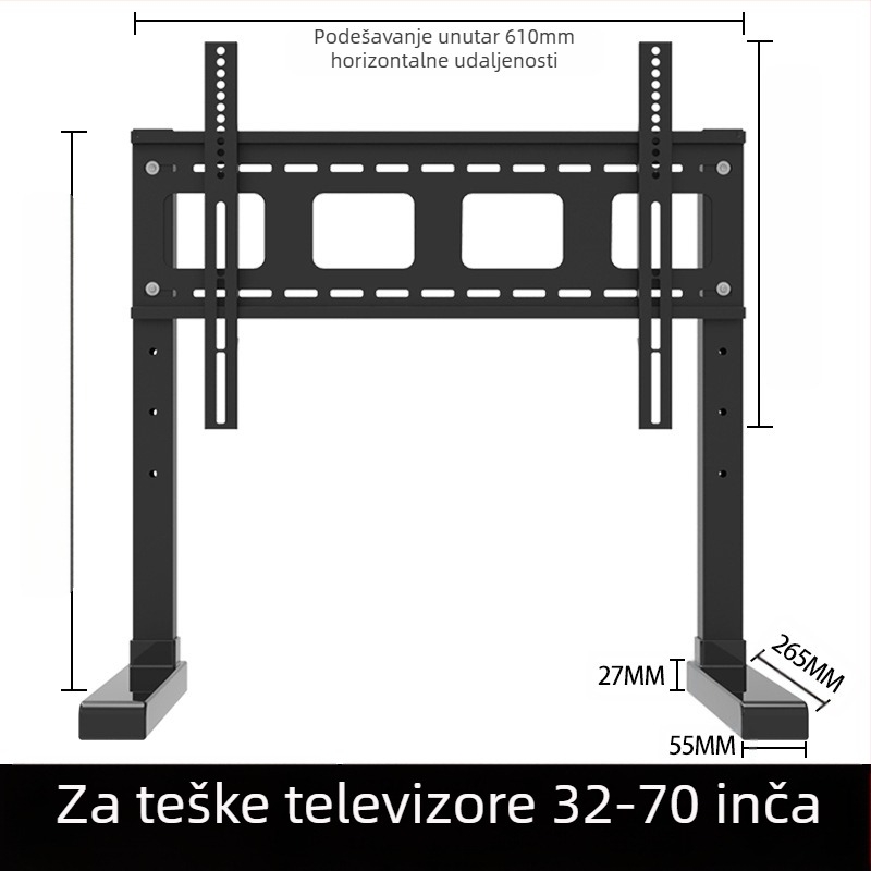 TV postolje 17/32/43 bez bušilice, nosač za podizanje radne površine, univerzalni držač za monitor stolnog računala