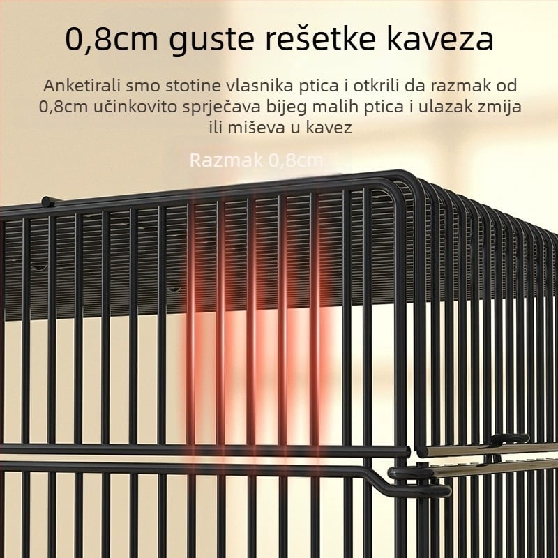 0.8 Šifrirani kavez za ptice, kavez za papige, kućanski veliki kavez za ptice za Xuanfeng, tigrovu kožu, božur, hortenziju, biser