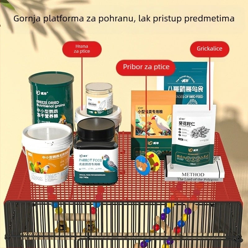 0.8 Šifrirani kavez za ptice, kavez za papige, kućanski veliki kavez za ptice za Xuanfeng, tigrovu kožu, božur, hortenziju, biser