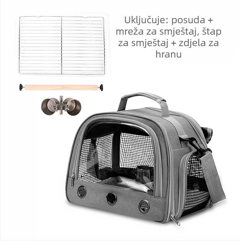 Proizvođači vanjske trgovine veleprodaja torba za ptice torba za papige prijenosna ramena prozračna ptička torba porozna roleta prijenosna torba za kućne ljubimce