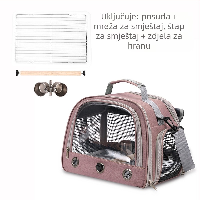 Proizvođači vanjske trgovine veleprodaja torba za ptice torba za papige prijenosna ramena prozračna ptička torba porozna roleta prijenosna torba za kućne ljubimce
