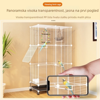Prozirni ukrasni kavez za papigu papigu Xuanfeng, božur, ptica, izvezeno oko, kućanstvo, velika veličina, vila, metalni dom, veliki prostor