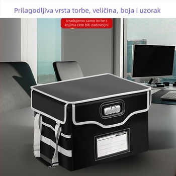 Prekogranična vodootporna vatrootporna kutija za spise, otporna na visoke temperature, vatrootporna kutija za spise, dvoslojna sklopiva kutija za pohranu s bravom