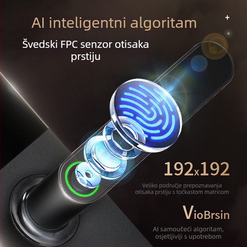 Besplatna dostava Pametna brava za vrata s prepoznavanjem lica Automatska brava s otiskom prsta Brava s lozinkom Kućna sigurnosna vrata Elektronička brava s drvenim vratima