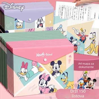 Vrećica za spise A4 s crtanim filmovima, vrećica za pohranu papira, pp Snaps torba, veliki kapacitet, uredska vrećica za dokumente, veleprodaja