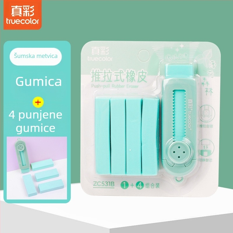 Slatka kreativna gumica za olovke, gumica u pravim bojama, push-pull, studentska posebna gumica za korekciju, zamjenjiva gumica za jezgru, veleprodaja