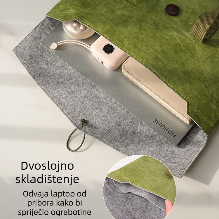 Dupont papirnata vrećica veleprodaja periva retro torba za rame torba za računalo tablet zaštitna navlaka poslovna putna torba