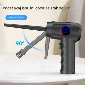Eksplozivni pametni digitalni zaslon, praktično punjenje, mini ručni uređaj za čišćenje, pumpanje automobila, bežični super puhač prašine