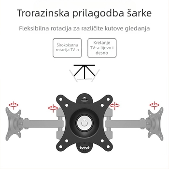 Nosač za LCD monitor računala, zidni rotirajući uvlačivi vješalica za TV, univerzalna zidna polica
