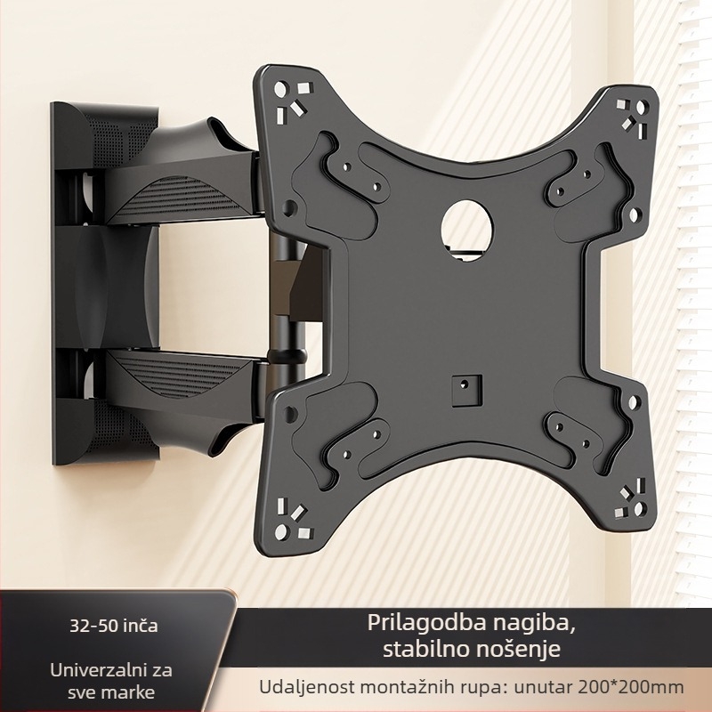 Nosač za LCD monitor računala, zidni rotirajući uvlačivi vješalica za TV, univerzalna zidna polica