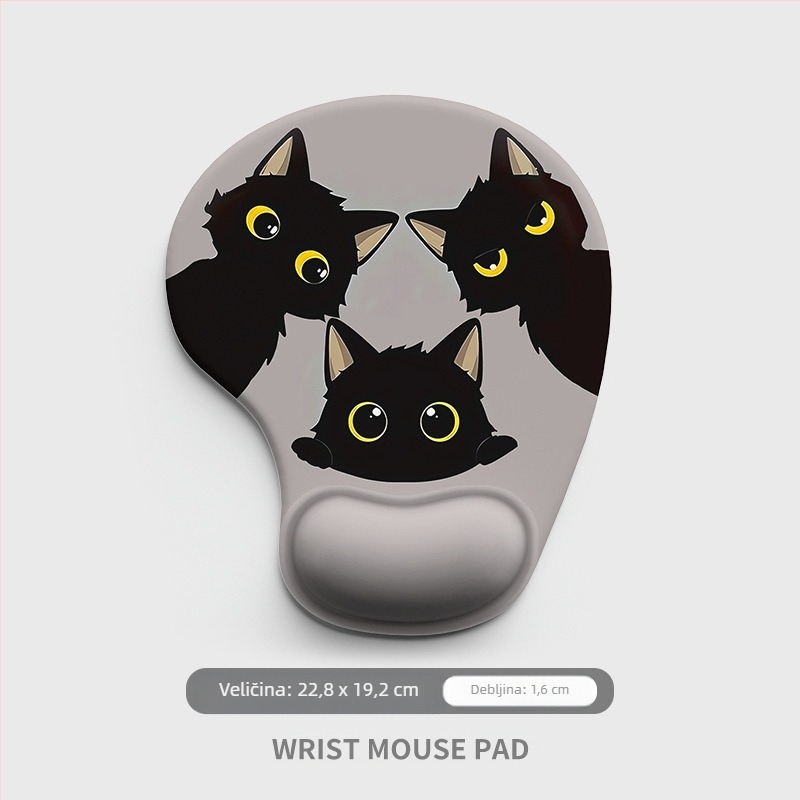 Silikonska podloga za miša s crtanim životinjama, podloga za miša za zglob, podloga za stol s slikom, zaštitnik za zglob, otporan na mrlje