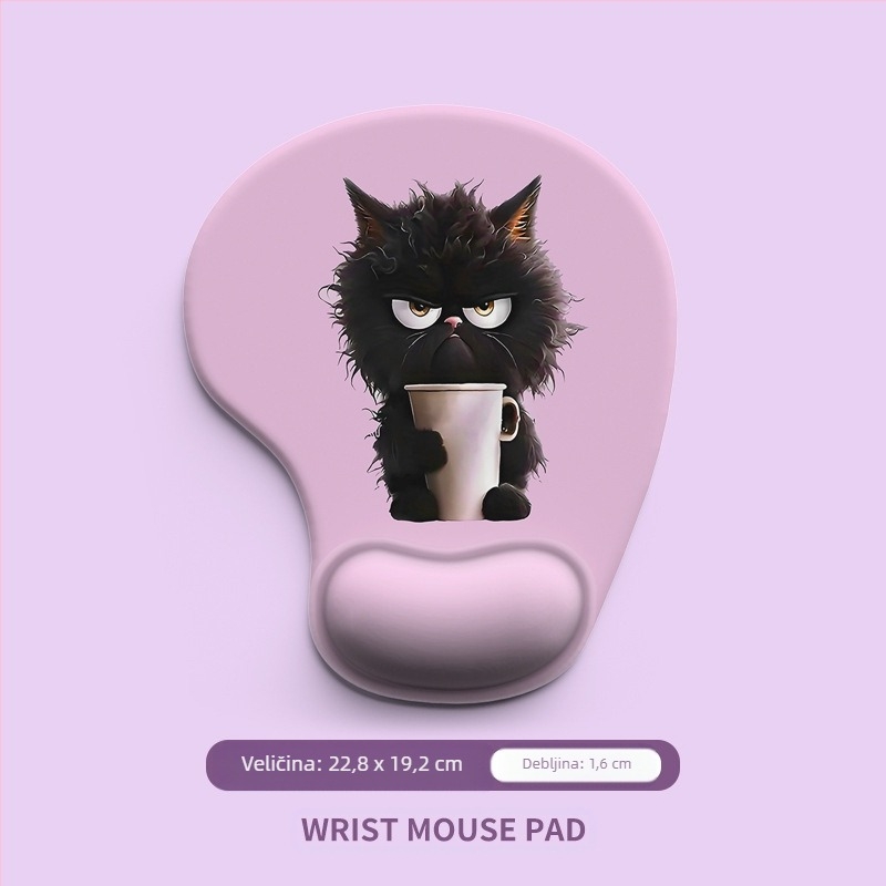 Silikonska podloga za miša s crtanim životinjama, podloga za miša za zglob, podloga za stol s slikom, zaštitnik za zglob, otporan na mrlje