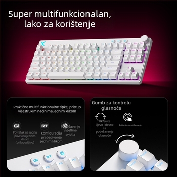 Mchose Mix87 Magnetska osa E-Sports mehanička tipkovnica Argb svjetlosni efekt prilagođena žičana tipkovnica za igranje