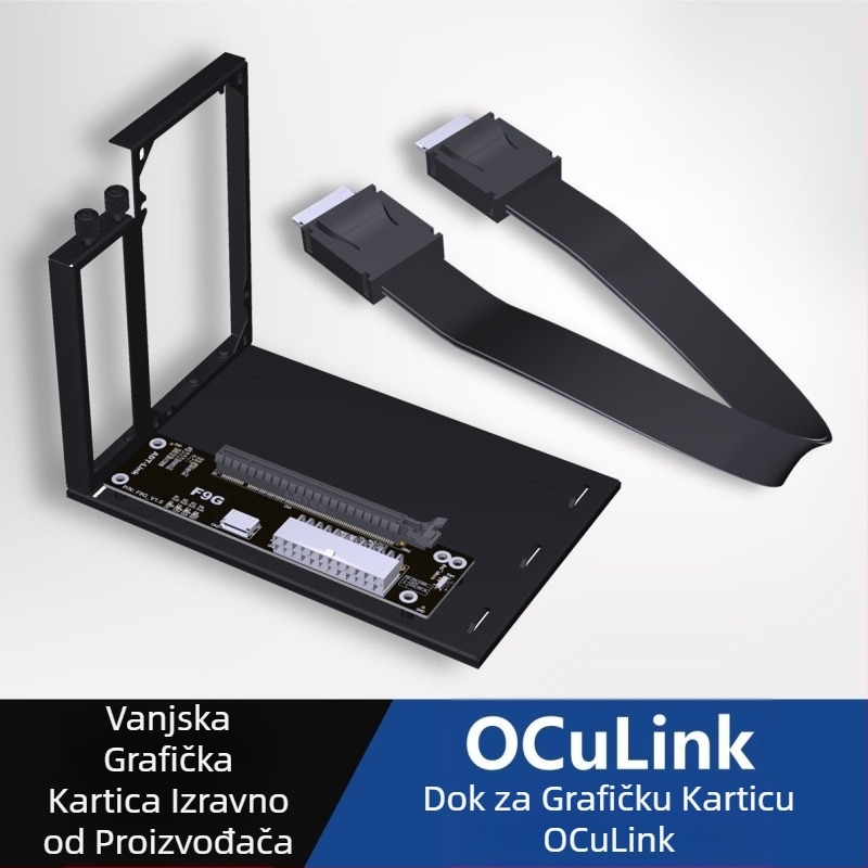Adt-F9G Oculink vanjska priključna stanica za grafičku karticu s Atx nosačem Pcie4.0X4 Sff8611 8612