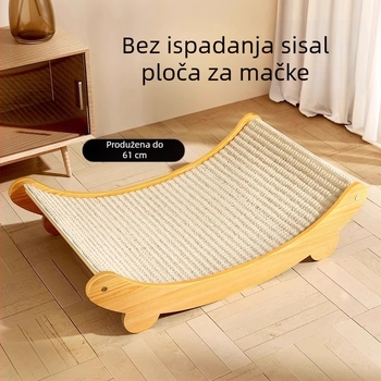 Sisalova ploča za grebanje mačaka, otporna na habanje, velika ploča za mačje kandže, integrirano mačje gnijezdo, zaštita od ogrebotina za mačke, podloga otporna na ogrebotine