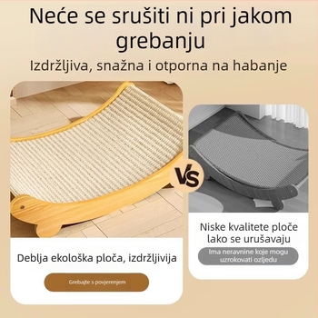 Sisalova ploča za grebanje mačaka, otporna na habanje, velika ploča za mačje kandže, integrirano mačje gnijezdo, zaštita od ogrebotina za mačke, podloga otporna na ogrebotine
