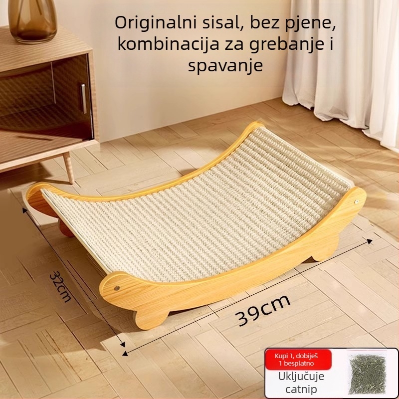 Sisalova ploča za grebanje mačaka, otporna na habanje, velika ploča za mačje kandže, integrirano mačje gnijezdo, zaštita od ogrebotina za mačke, podloga otporna na ogrebotine