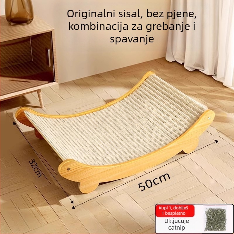 Sisalova ploča za grebanje mačaka, otporna na habanje, velika ploča za mačje kandže, integrirano mačje gnijezdo, zaštita od ogrebotina za mačke, podloga otporna na ogrebotine